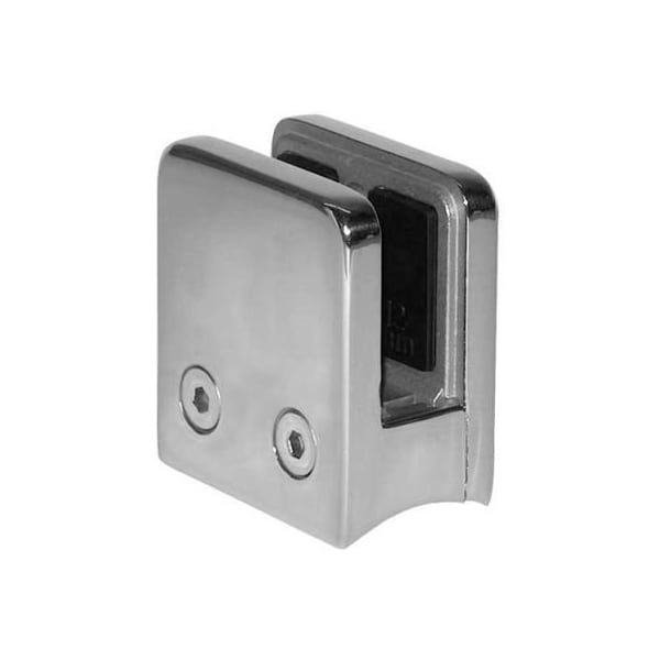 Lavi Industries Glass Clip, for 1/2" Glass, for 2" Tubing, Polished Stainless Steel 40-813/2 - main
